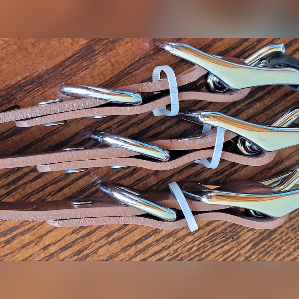 Lot of 3 Brown Leather Dog Collars Size 20 Unused